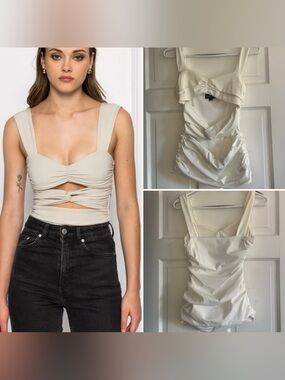 Lamarque White Zeela Cutout Cami Top